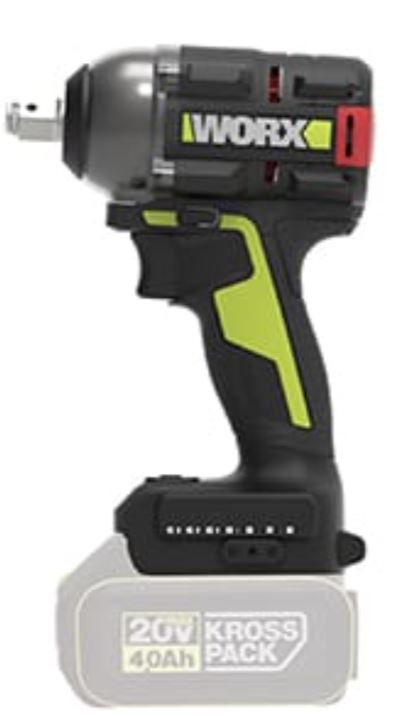 וורקס WORX WU289.9 - סט מפתח רטיטה 1/2 650NM כולל מטען ו-2 סוללות 2A בתיק