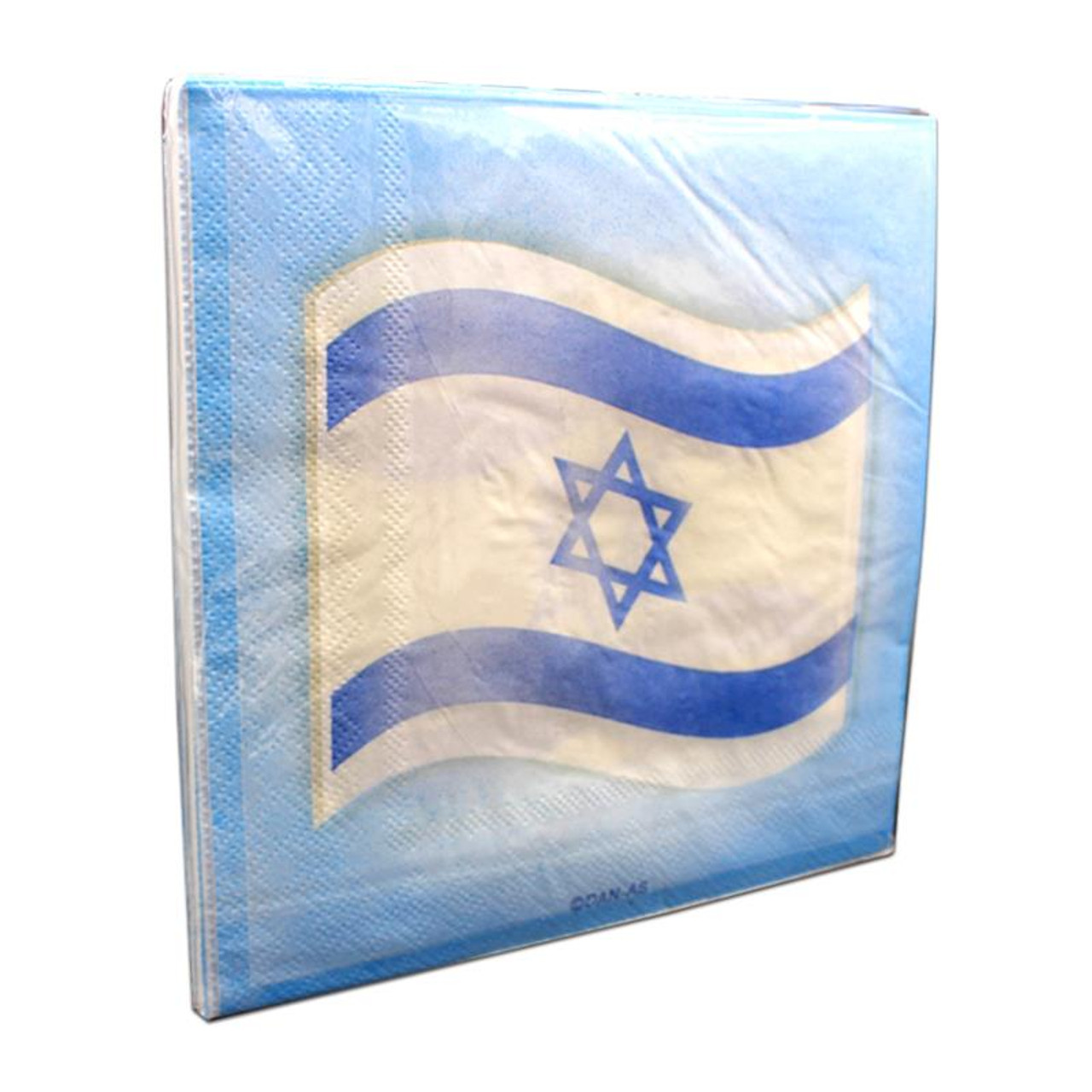 20 מפיות דגל ישראל 16.5 סמ