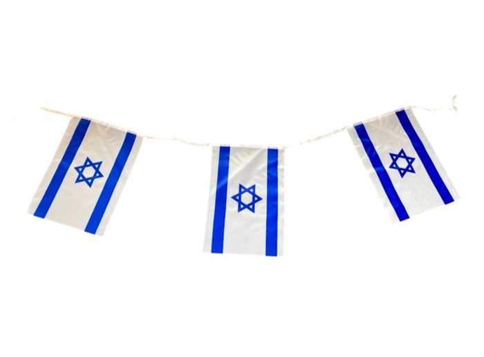 שרשרת 8 דגל ישראל בד 28X20 סמ