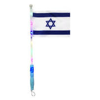 מקל דגל ישראל אורות 40 ס"מ