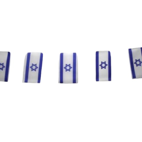 שרשרת 6 דגל ישראל לתליה 14*21 ס"מ
