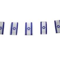 שרשרת 12 דגל ישראל לתליה 14*21 ס"מ